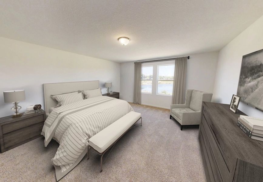 Representative furnished interior of a home built from the Palomar by Starlight Homes in The Meadows, Mebane (Image 8).