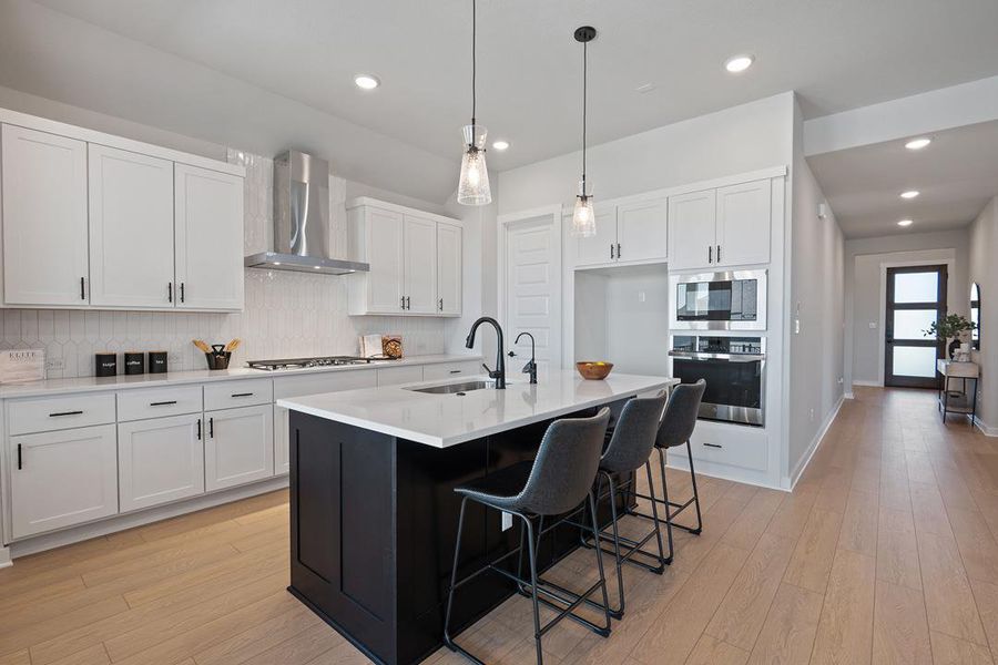 Furnished interior view inside a new home in Park Collection at Lariat, Liberty Hill (Image 30). Furnished interior view inside a new home in Park Collection at Lariat, Liberty Hill (Image 30).