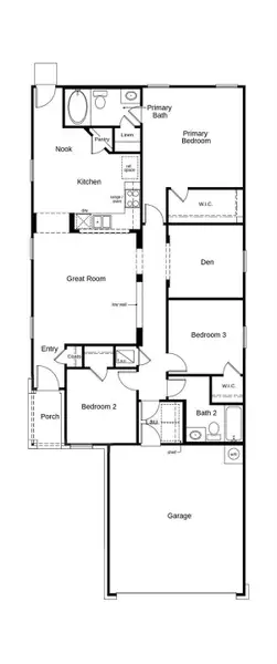 This floor plan features 3 bedrooms, 2 full baths and over 1,300 square feet of living space. This floor plan features 3 bedrooms, 2 full baths and over 1,300 square feet of living space.