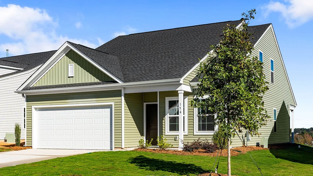 Front exterior of a new home in Fieldstone, Lexington, NC, highlighting curb appeal (Image 20). Front exterior of a new home in Fieldstone, Lexington, NC, highlighting curb appeal (Image 20).