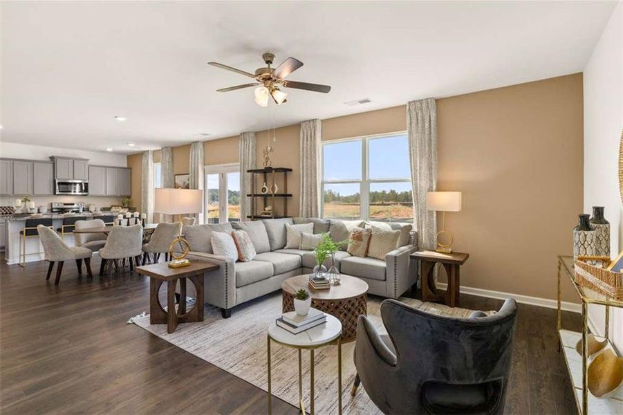 Furnished interior view inside a new home in Locust Grove Station - Cedar Ridge, Locust Grove (Image 13).
