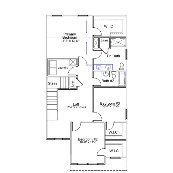 2D floor plan layout of this home in Killians Crossing, Blythewood, SC (Image 3).