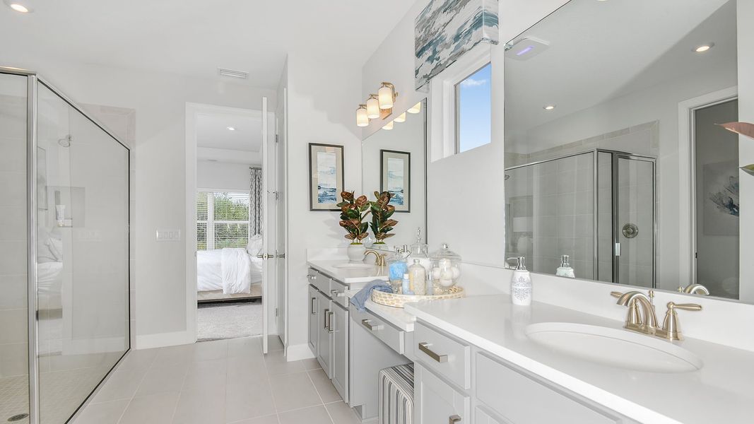 Furnished interior view inside a new home in Esplanade at Tradition, Port St. Lucie (Image 5).