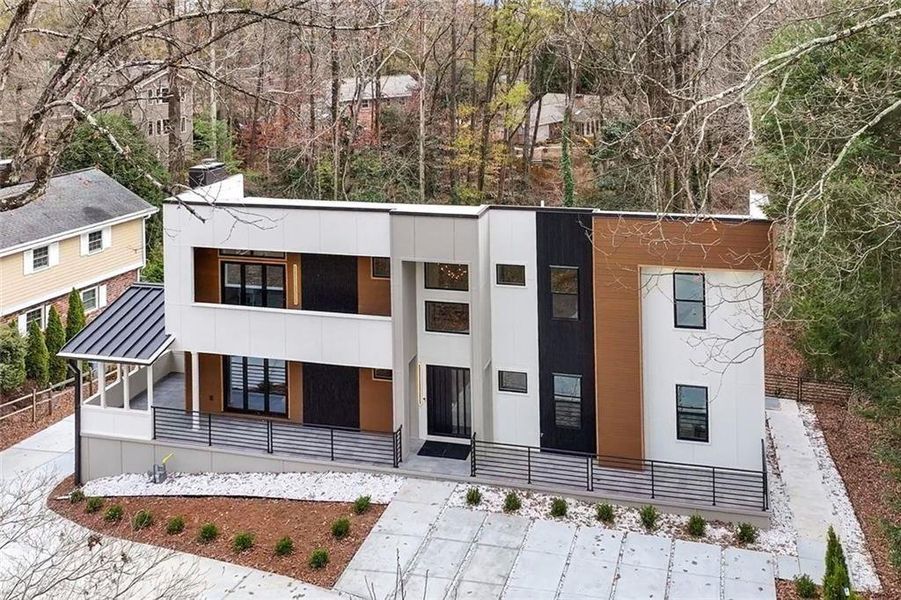 Front exterior of a new home in , Brookhaven, GA, highlighting curb appeal (Image 2).