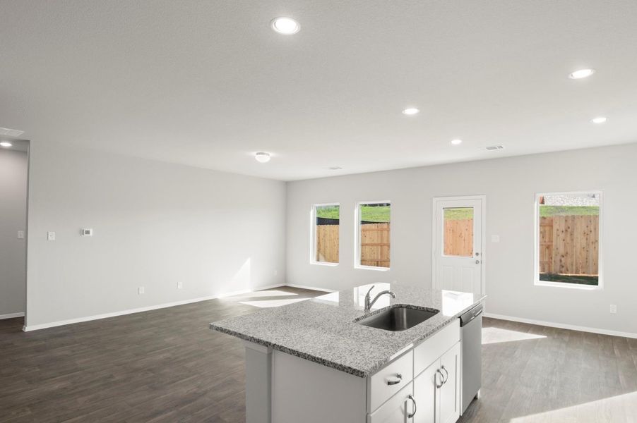 Furnished interior view inside a new home in Cloverleaf, Austin (Image 13). Furnished interior view inside a new home in Cloverleaf, Austin (Image 13).