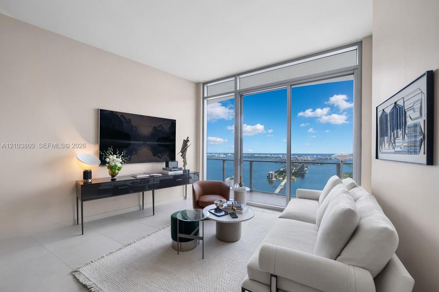 Furnished interior view inside a new home in , Miami (Image 12).