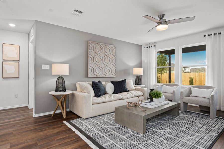 Furnished interior view inside a new home in Meadows at Clear Springs, New Braunfels (Image 7).