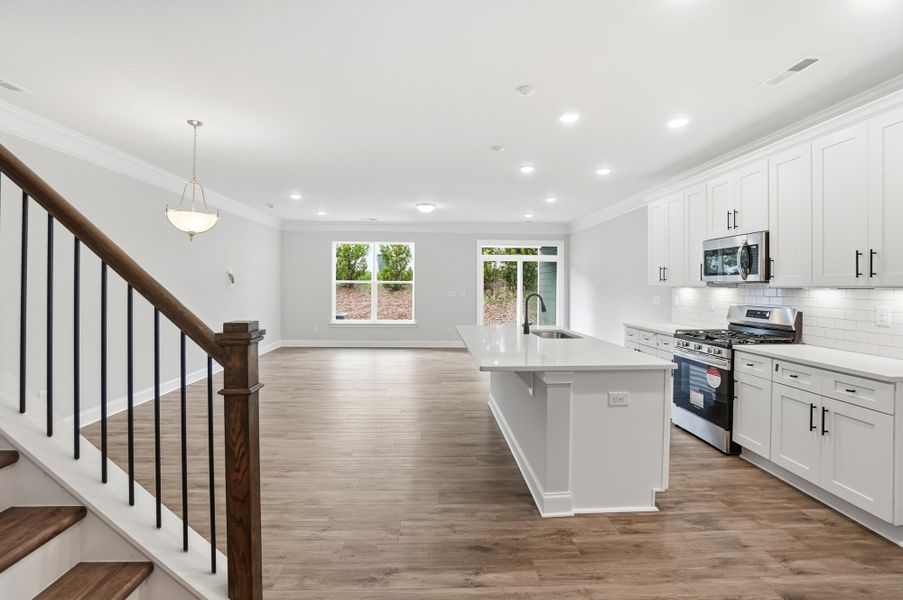 Furnished interior view inside a new home in Harrisburg Village Townhomes, Harrisburg (Image 8).