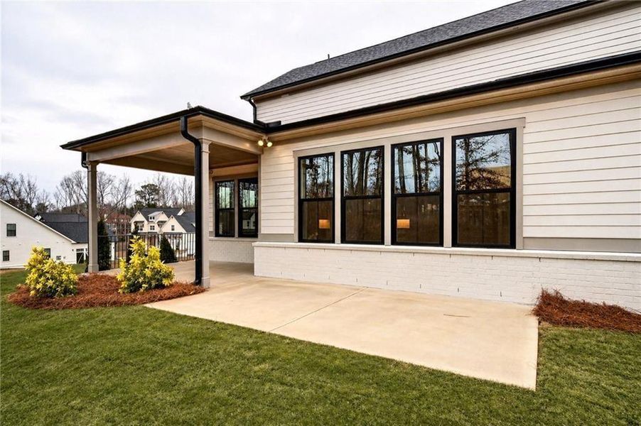 Exterior details and patio area of a home in , Cumming (Image 29).