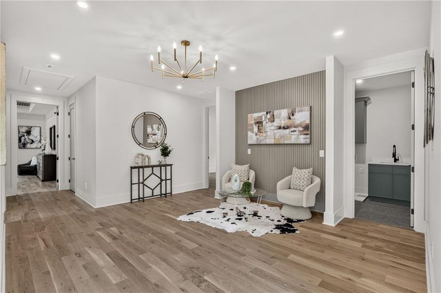 Furnished interior view inside a new home in , Atlanta (Image 45).