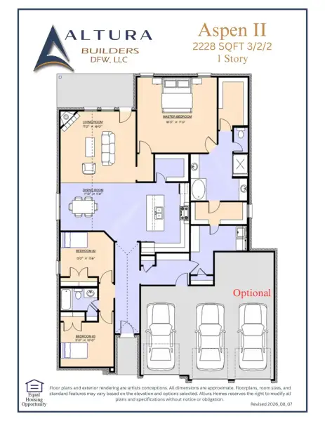 2D floor plan layout of this home in Forest Ridge Estates, Greenville, TX (Image 3).