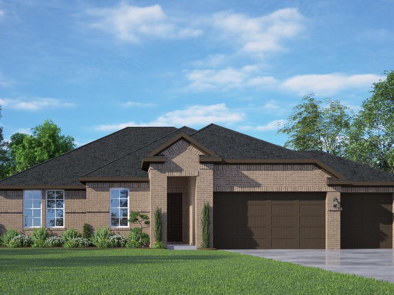 Representative exterior photo of a completed home built from the The Edward A with 3-Car Garage by Davidson Homes LLC in Lago Mar, Texas City, TX (Image 22).