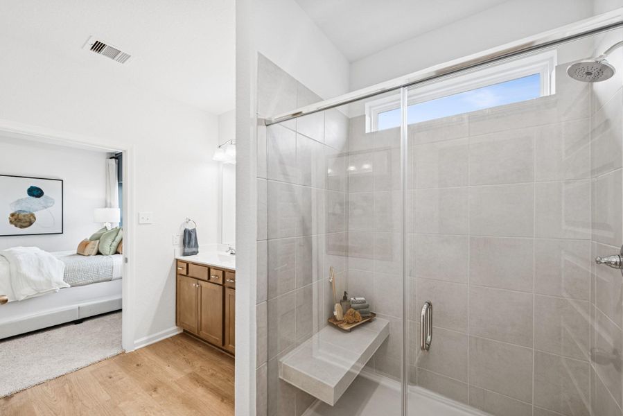 Primary Bath. Sample image for illustration; upgrades, options, and colors may vary.