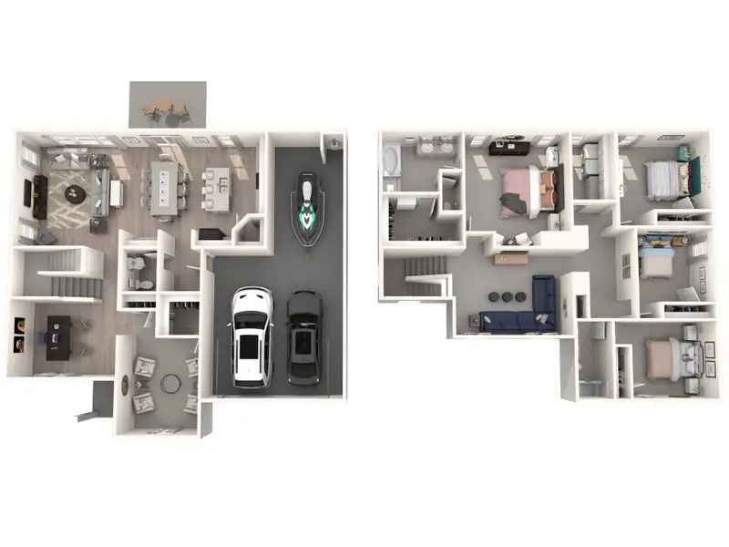 2D floor plan layout for the Jamestown by Meritage Homes in Chestnut Grove, Greer, SC (Image 4).