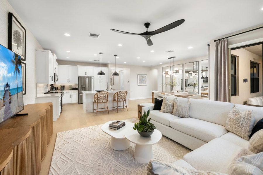 Representative furnished interior of a home built from the Andros by GL Homes in Valencia Harbor (55+), Fort Myers (Image 7).