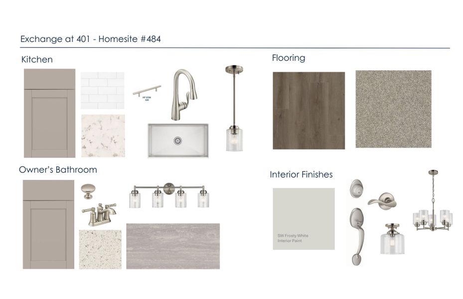 Sample of building materials used in homes in Exchange at 401, Raleigh (Image 25).