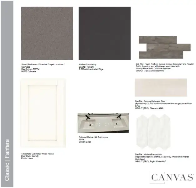Sample of building materials used in homes in Artisan at Asante, Surprise (Image 11).