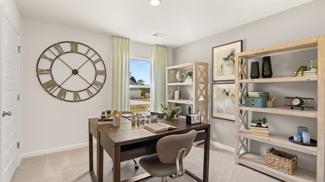 Representative furnished interior of a home built from the HAYDEN Express by D.R. Horton in WillowBrook, Winder (Image 60).