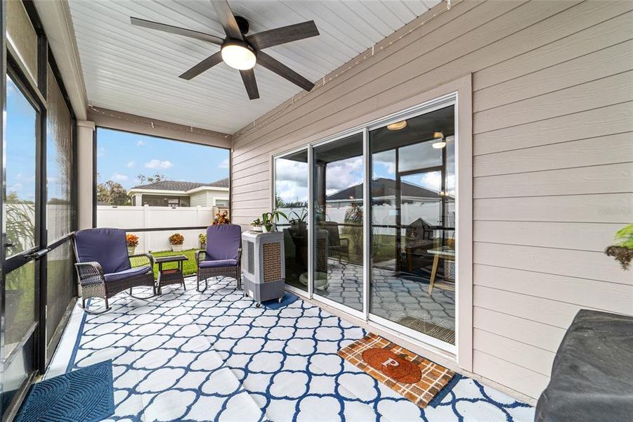 Exterior details and patio area of a home in Country Lane Estates, Williston (Image 22).