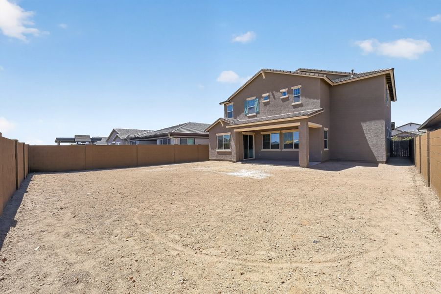 Exterior details and patio area of a home in Ellsworth Ranch, Queen Creek (Image 2). Exterior details and patio area of a home in Ellsworth Ranch, Queen Creek (Image 2).
