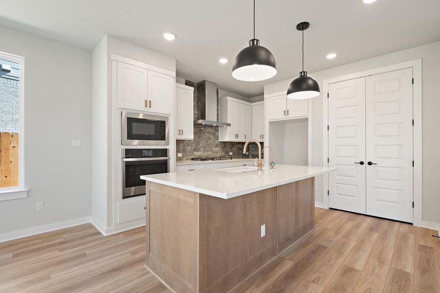 Furnished interior view inside a new home in Terrace Collection at Heritage, Dripping Springs (Image 7).