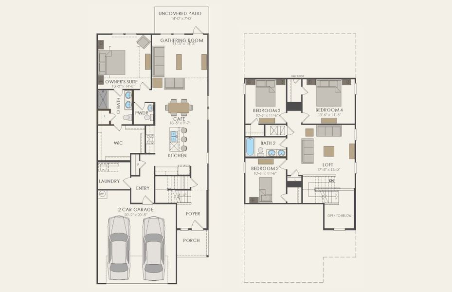 2D floor plan layout of this home in Arbordale, Forney, TX (Image 3).