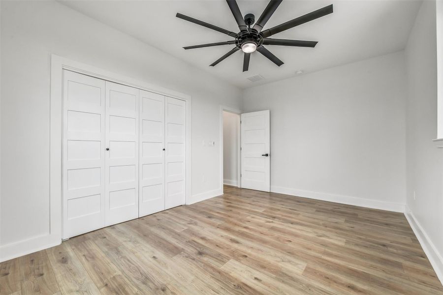 A full wall of closets provides valuable storage without sacrificing usable floor space. Guests or family members can unpack, settle in, and keep the room feeling calm. The generous storage also supports longer visits or full time living. A full wall of closets provides valuable storage without sacrificing usable floor space. Guests or family members can unpack, settle in, and keep the room feeling calm. The generous storage also supports longer visits or full time living.