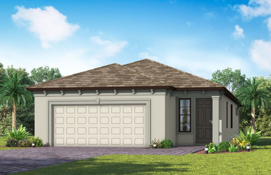 Representative exterior photo of a completed home built from the Hallmark by Del Webb in Del Webb Naples, Ave Maria, FL (Image 2). Representative exterior photo of a completed home built from the Hallmark by Del Webb in Del Webb Naples, Ave Maria, FL (Image 2).