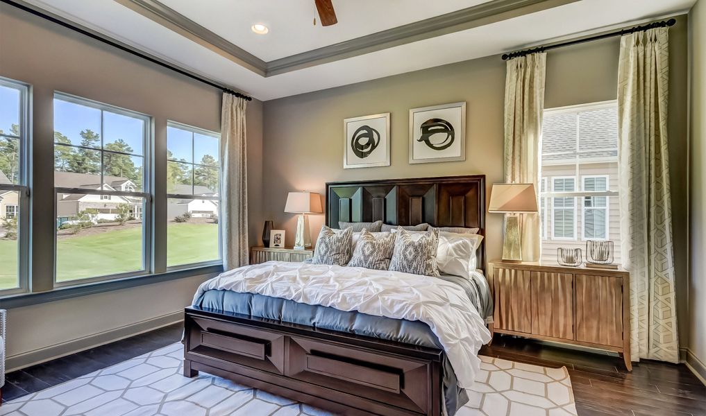 Tray ceiling in owner's suite Tray ceiling in owner's suite