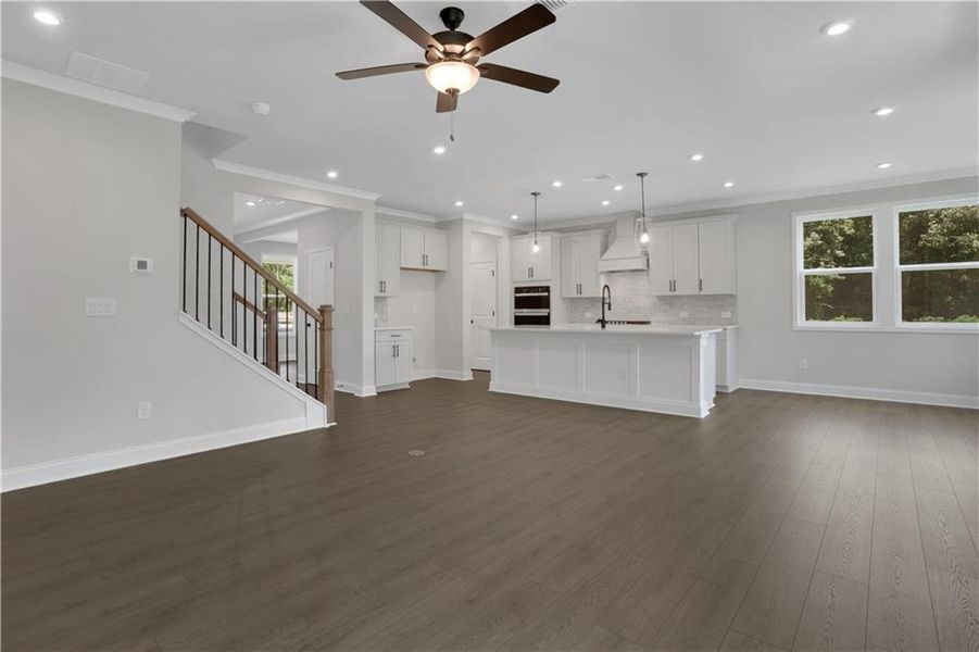 Spacious, unfurnished interior of a new home in The Paddocks at Doc Hughes, Buford (Image 39). Spacious, unfurnished interior of a new home in The Paddocks at Doc Hughes, Buford (Image 39).