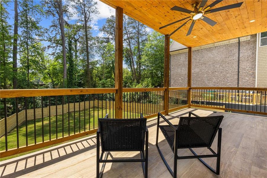 Exterior details and patio area of a home in , Atlanta (Image 27).