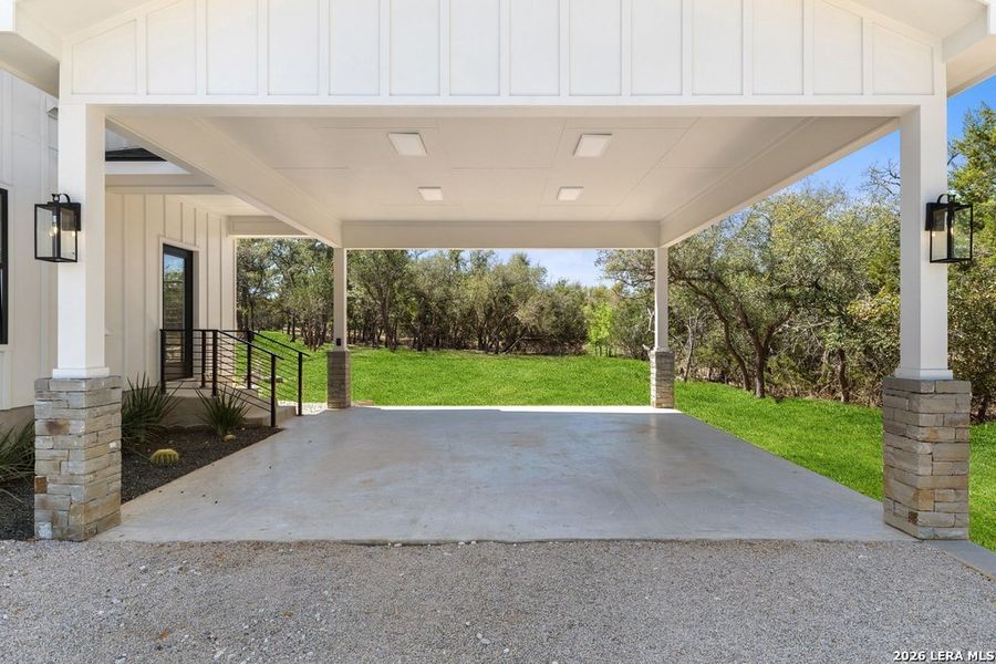 Exterior details and patio area of a home in , Blanco (Image 22).