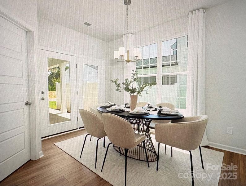 Furnished interior view inside a new home in Edgewood Preserve, Huntersville (Image 5). Furnished interior view inside a new home in Edgewood Preserve, Huntersville (Image 5).