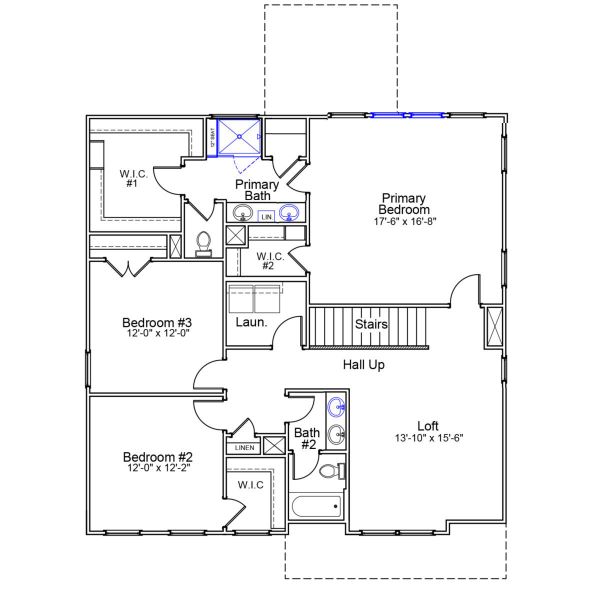 2D floor plan layout of this home in Meadow Valley, High Point, NC (Image 4).