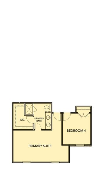 2D floor plan layout for the Wisteria - Single Family by Kerley Family Homes in The View at Groover’s Lake, Lithia Springs, GA (Image 5).