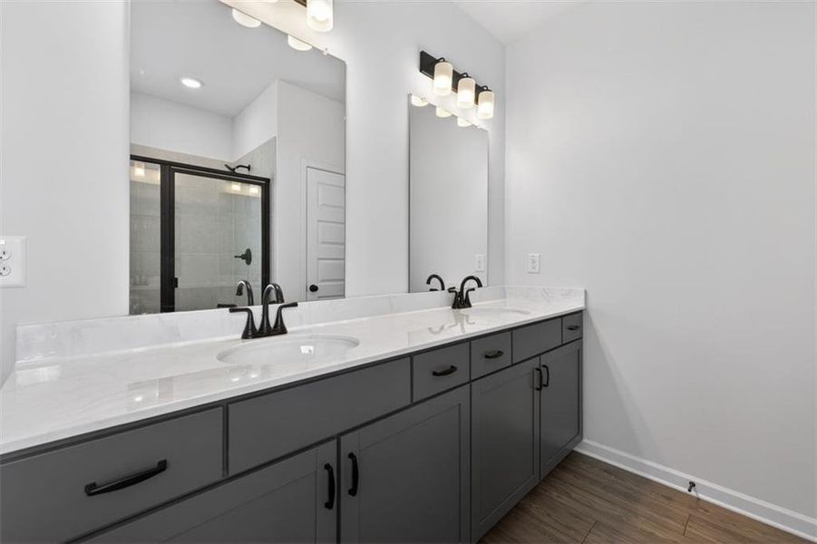 Furnished interior view inside a new home in Sanders Park, Austell (Image 10).