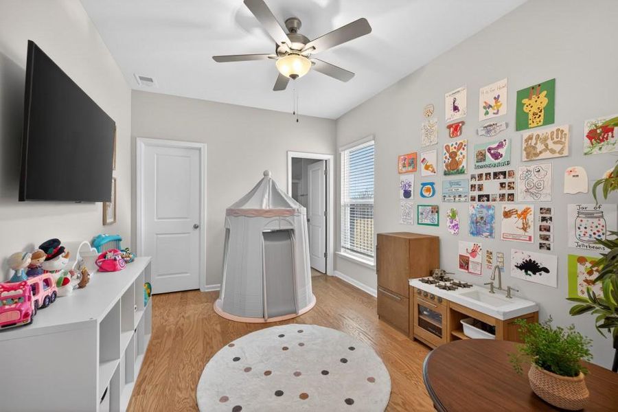 Furnished interior view inside a new home in Reunion, Flowery Branch (Image 16). Furnished interior view inside a new home in Reunion, Flowery Branch (Image 16).