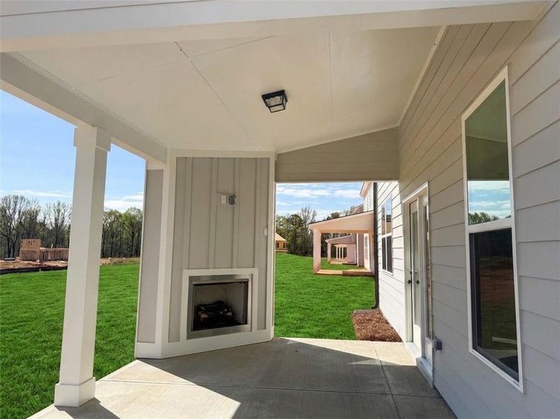 Exterior details and patio area of a home in Rosewood Lake Estates, Hoschton (Image 19). Exterior details and patio area of a home in Rosewood Lake Estates, Hoschton (Image 19).