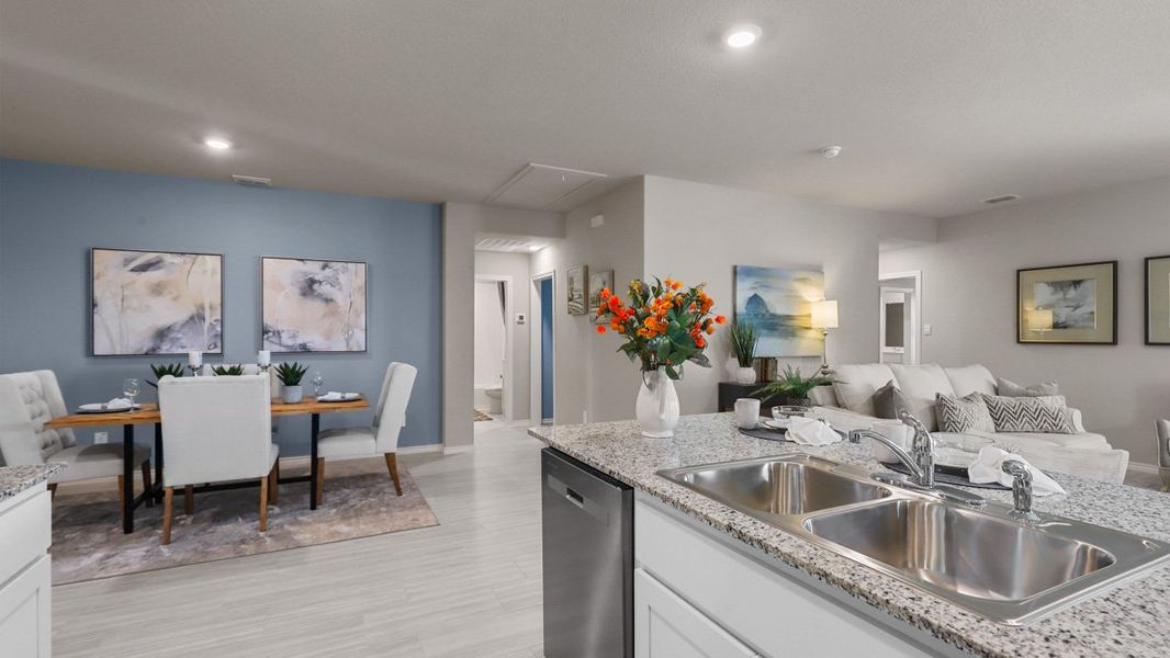 Furnished interior view inside a new home in Rosewood at Beltmill, Fort Worth (Image 8).