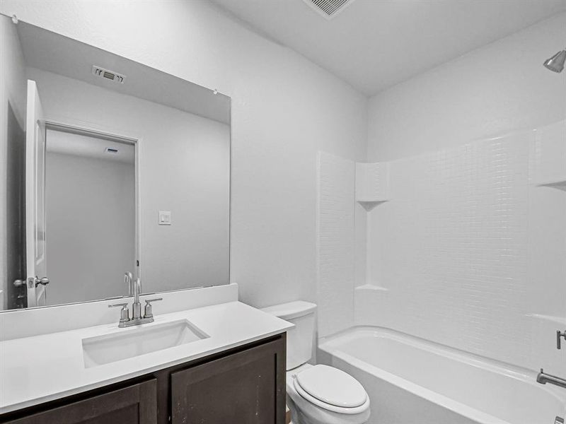 Furnished interior view inside a new home in Retreat at Fossil Creek, Fort Worth (Image 19). Furnished interior view inside a new home in Retreat at Fossil Creek, Fort Worth (Image 19).