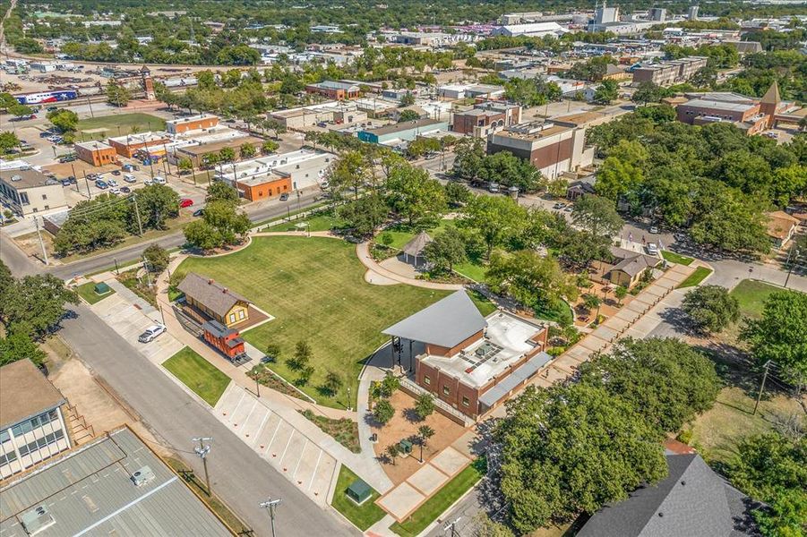 Nearby Heritage Park, just West of development