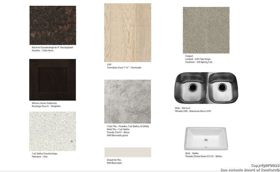 Sample of building materials used in homes in Summerlin, Castroville (Image 28). Sample of building materials used in homes in Summerlin, Castroville (Image 28).