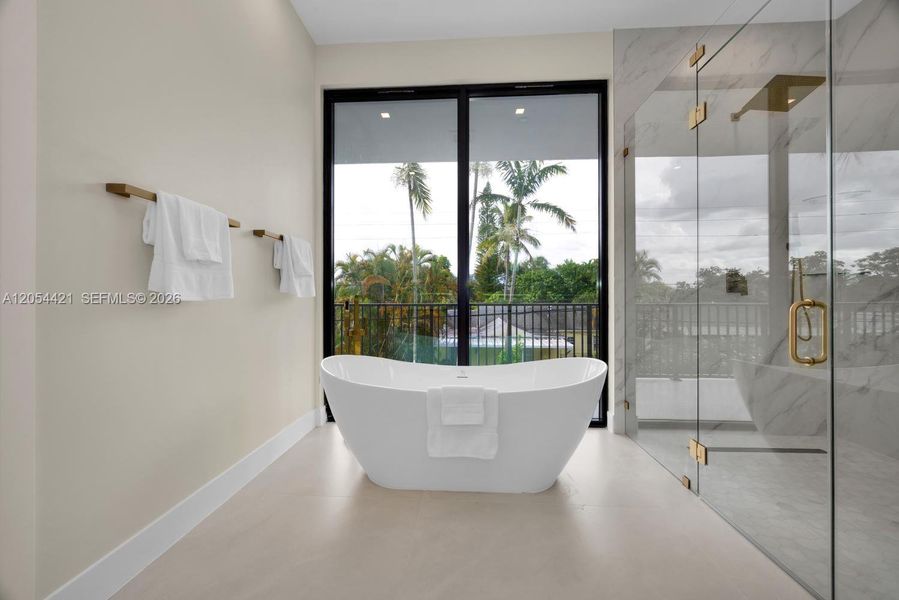 Furnished interior view inside a new home in , Miami (Image 45).