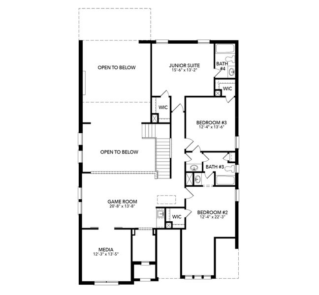 2D floor plan layout of this home in Kelly Ranch, Aledo, TX (Image 3).