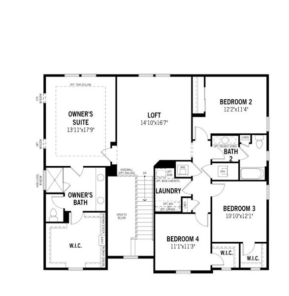 2D floor plan layout for the Rowan by Mattamy Homes in RiverTown - Cove, St. Johns, FL (Image 3). 2D floor plan layout for the Rowan by Mattamy Homes in RiverTown - Cove, St. Johns, FL (Image 3).