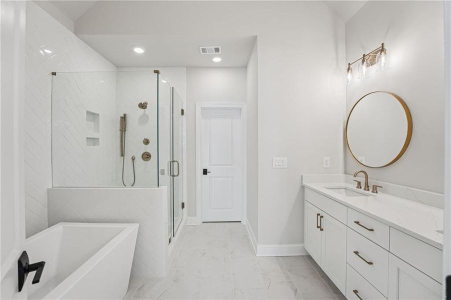 Furnished interior view inside a new home in Towns on Thompson, Alpharetta (Image 11).