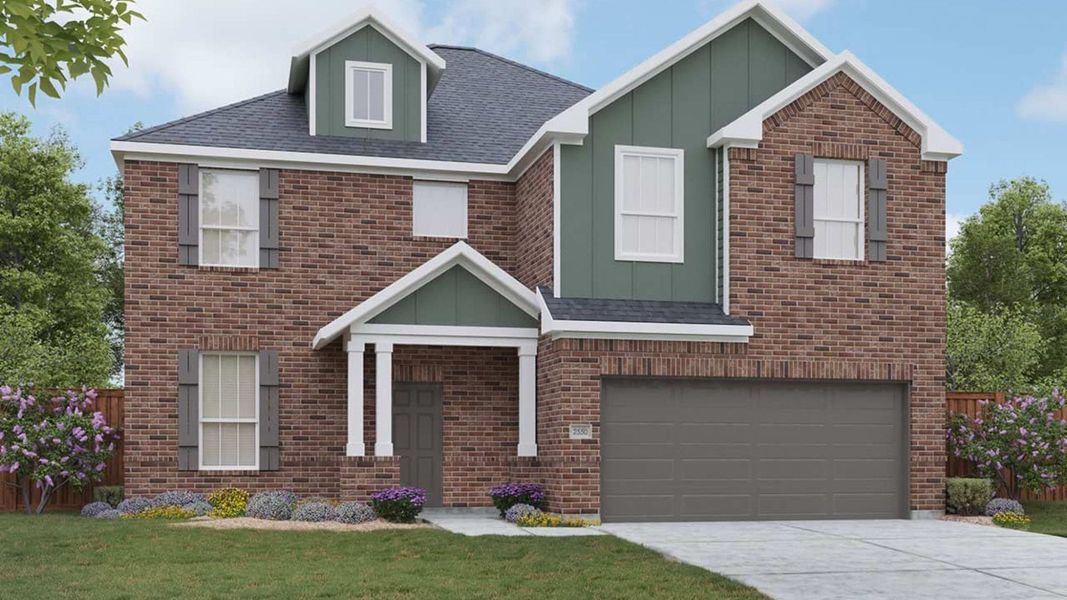 Front exterior of a home in the Westridge - Premier community, located in San Antonio, TX (Image 2).