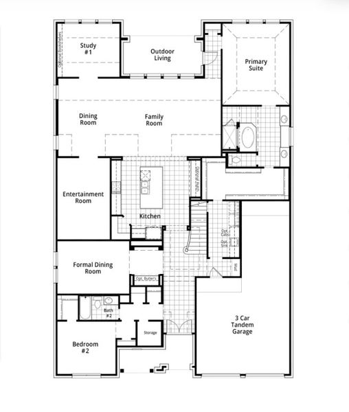2D floor plan layout for the 224 Plan by Highland Homes in Briggs Ranch, San Antonio, TX (Image 5). 2D floor plan layout for the 224 Plan by Highland Homes in Briggs Ranch, San Antonio, TX (Image 5).