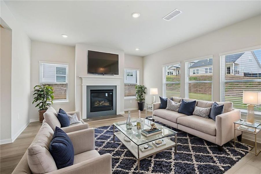Furnished interior view inside a new home in Parkside at Grayson, Grayson (Image 4).