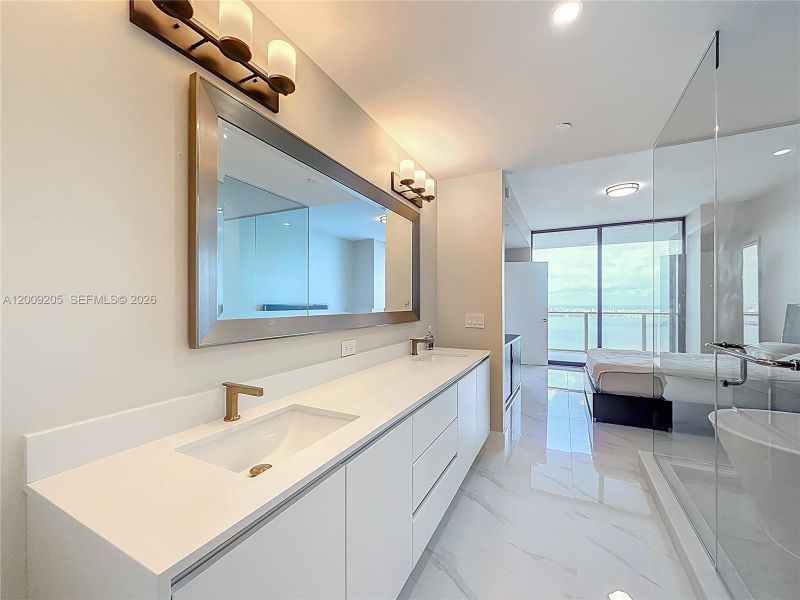 Furnished interior view inside a new home in , Miami (Image 10).